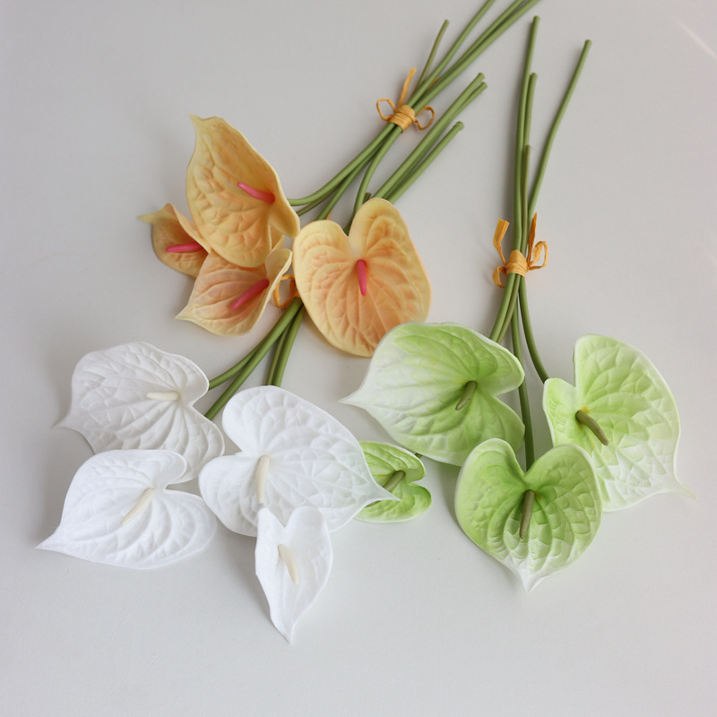 High-grade Pu red palm bouquet wedding flowers flower arrangement material artificial flowers simulation fake flowers wholesale photo props High-grade Pu red palm bouquet wedding flowers flower arrangement material artificial flowers simulation fake flowers wholesale photo props