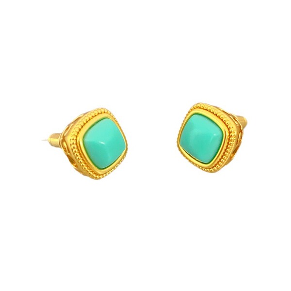 Fashionable retro turquoise stone inlay