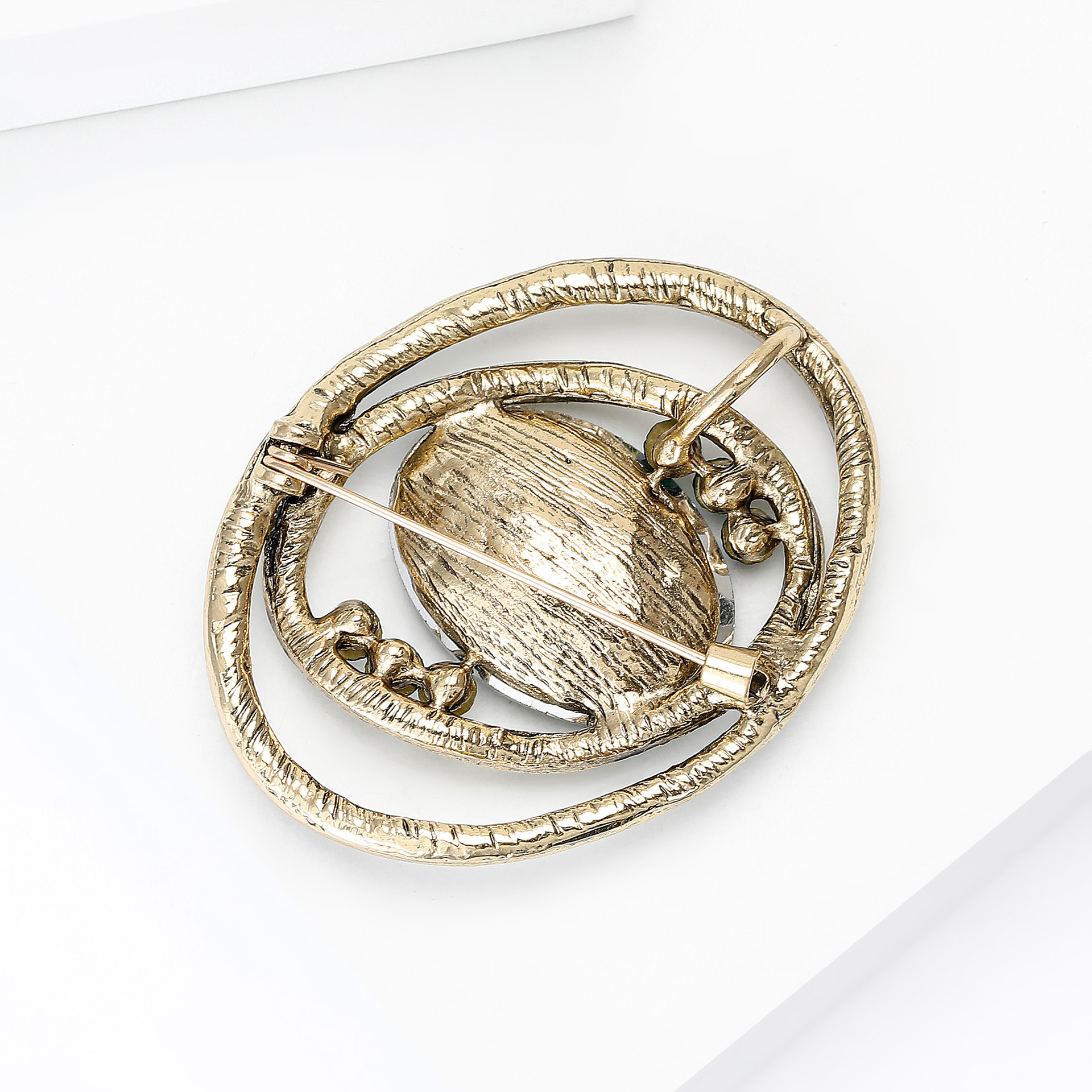 Damen Brosche Mit Perlen Und Kristallen Im Vintage Design_voghion.com