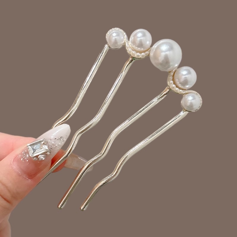 Cabeza de bola en forma de U pinzas de cabello de cabeza de mujer detrás de la cabeza fijación de artefactos de temperamento pinzas de cabello pinzas de cabello tocado pinzas de alta calidad