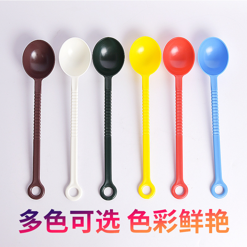 10克塑胶咖啡勺子长短柄果粉勺奶粉塑料量勺一件代发家用商用勺子