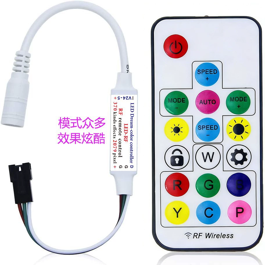 Контроллер RF17 для светодиодных лент, цветной пульт дистанционного управления, 5-24В, для подсветки под раковину, диммер