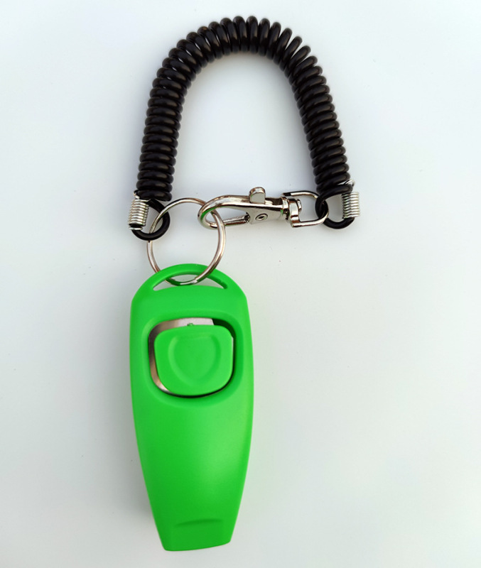 ペットクリッカートレーナー犬トレーナー犬トレーニングホイッスル + クリッカーホイッスルツーインワン黒ロングブレスレットストラップ付き|undefined
