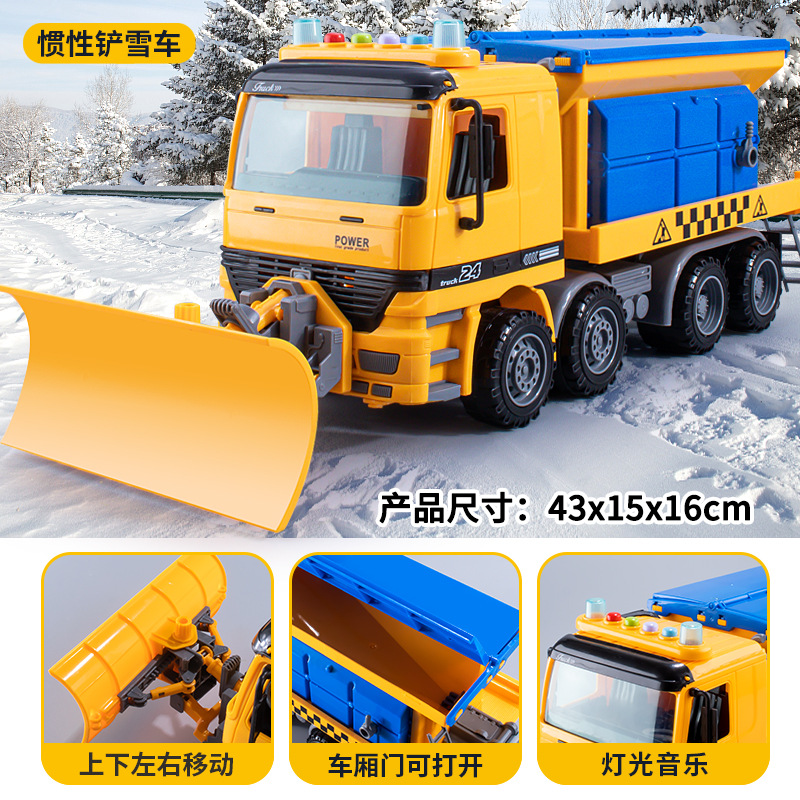 Gran quitanieves de juguete quitanieves niveladora limpieza quitanieves ingeniería vehículo niños coche niño 3-6 años de edad
