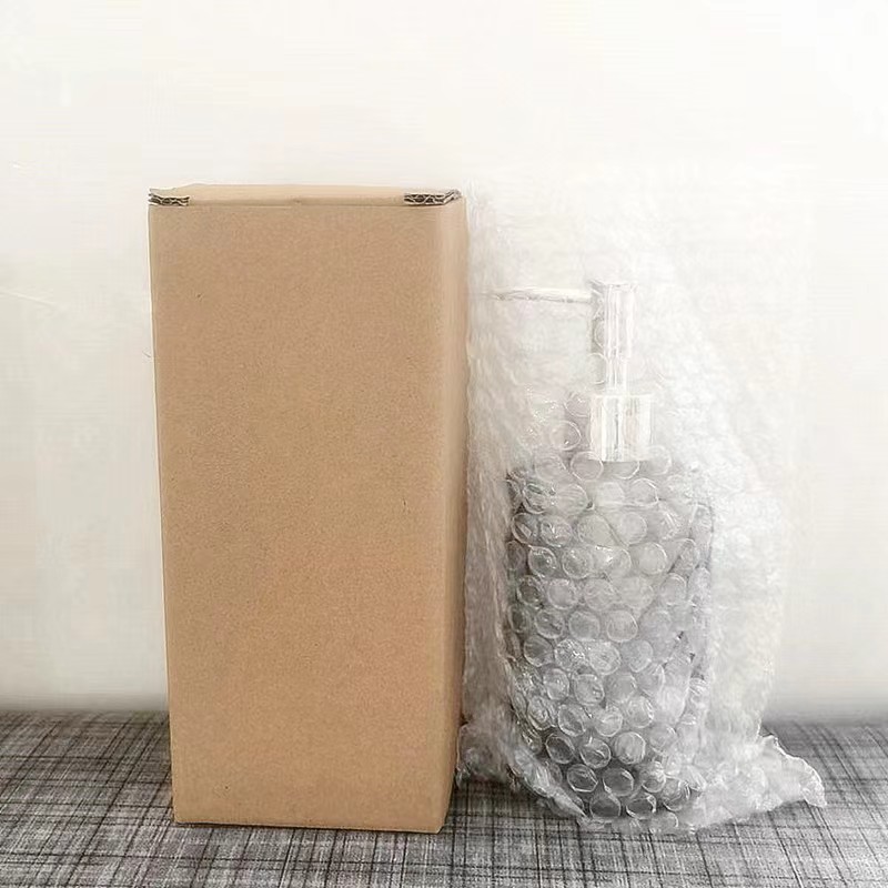 Dispensador de jabón líquido de vidrio negro mate, frasco recargable para baño o cocina