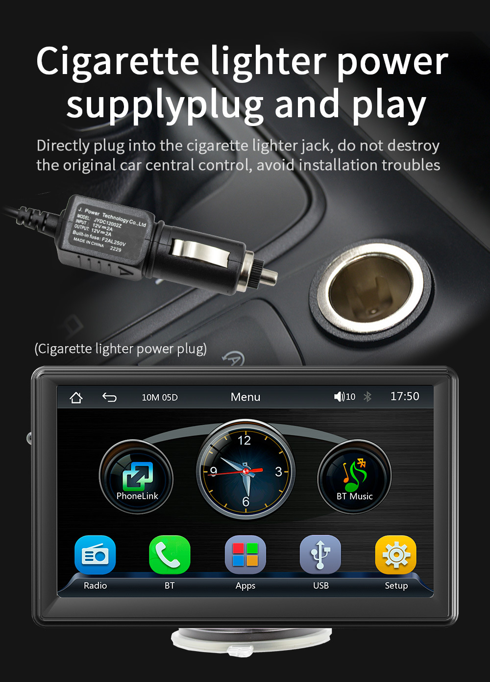 Cross-Border Source 7inch Portable Wireless Carplay Bluetooth Car Mp5 Player Radio Card-Inserting Main Unit
