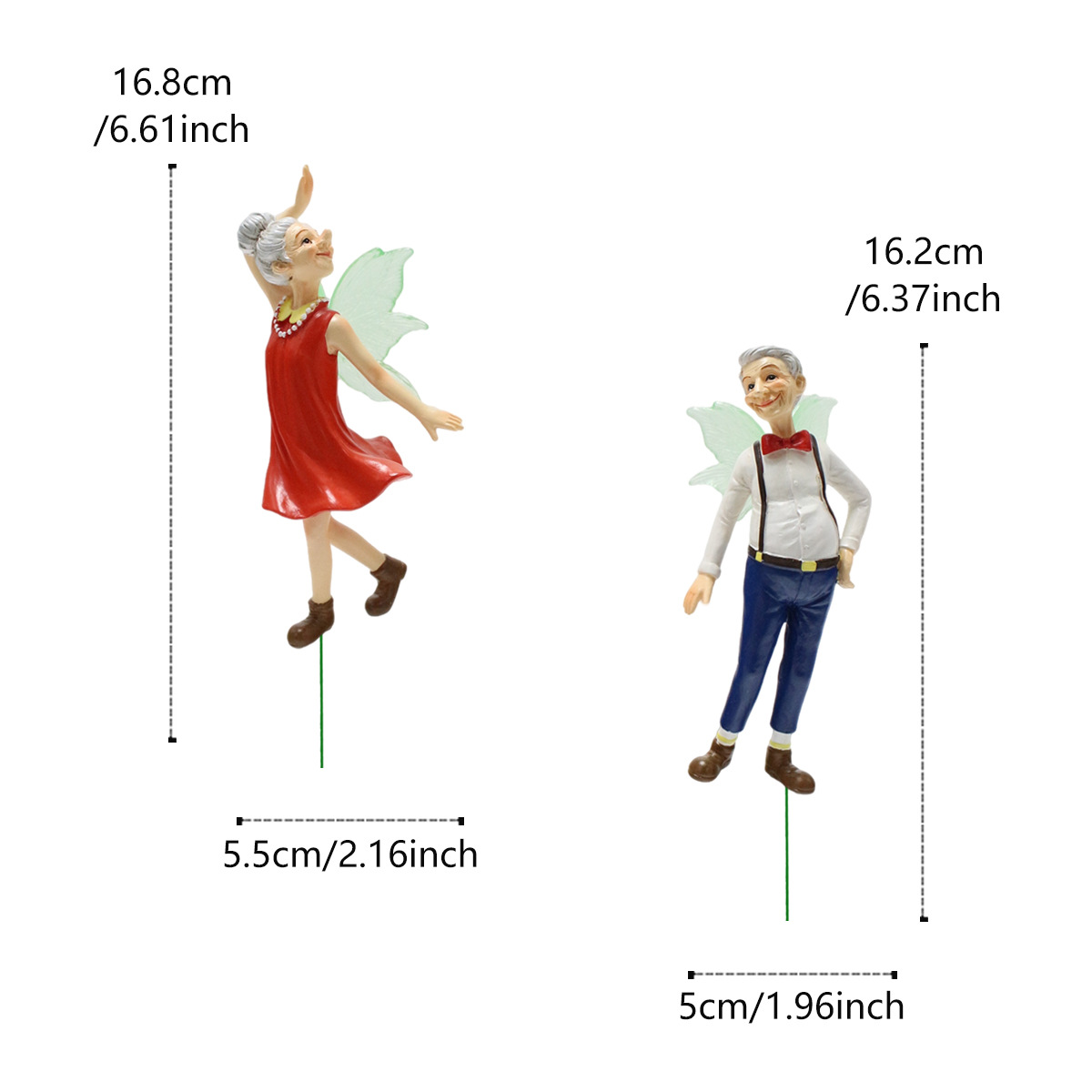  luminous couple elderly dance flower fairy potted plant decoration plug-in outdoor courtyard decoration crafts 