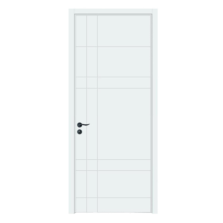 Puerta compuesta de madera maciza, puerta interior, puerta de habitación, aislamiento acústico, resistencia a la presión, puerta del dormitorio, puerta de habitación tallada simple pintada