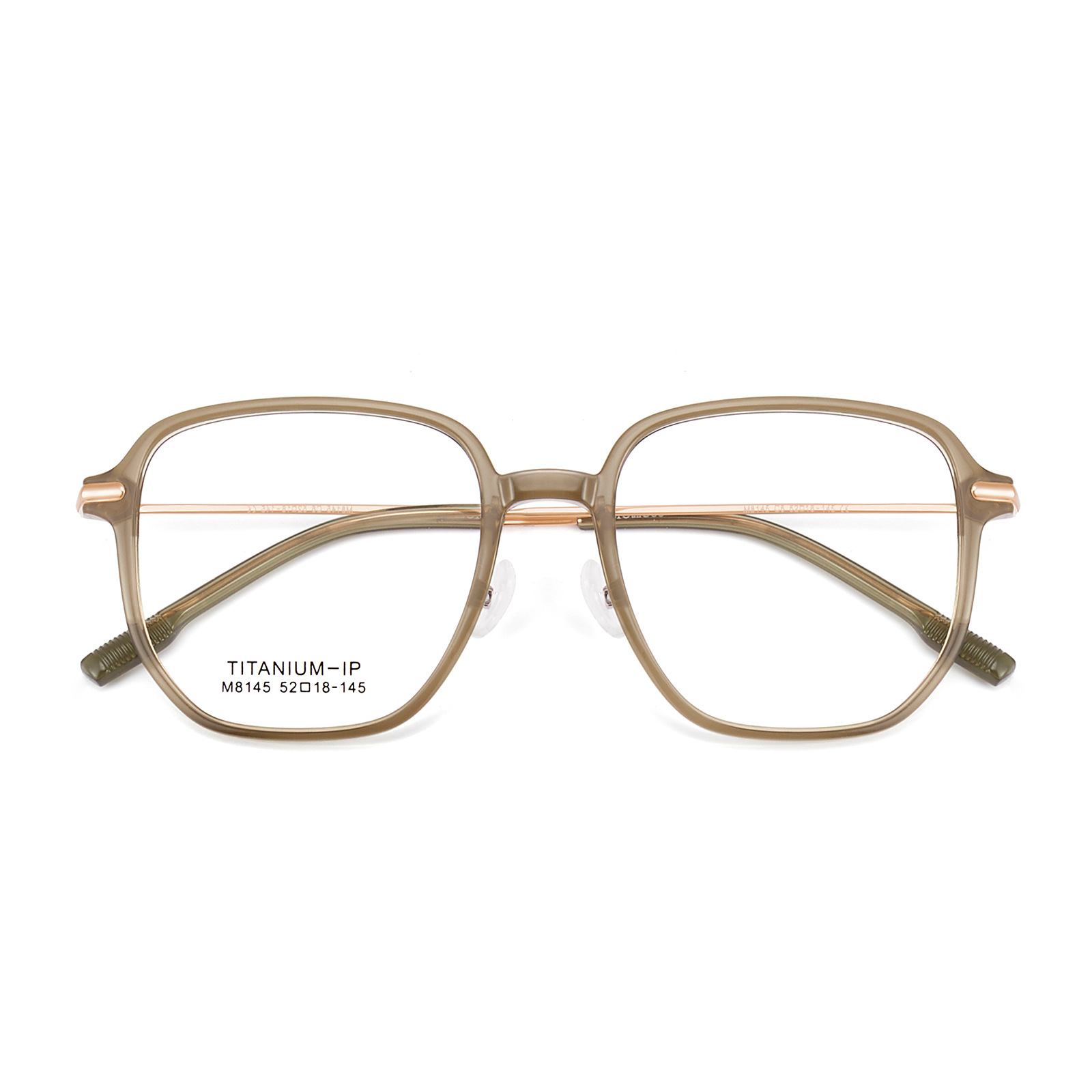 Estilo coreano de titanio pierna ultraligera Red gran cuadrado transparente gafas de color marco cara-mirando pequeños vidrios lisos pueden ser equipados con gafas al por mayor Danyang