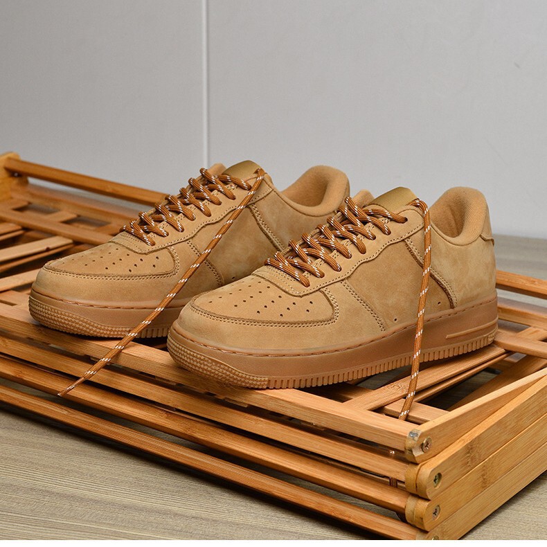 Putian Shoes High-End Company-Grade Black Warrior Pure Original Air Force 1 High-Top White Sneakers Af1 Low-Top Wheat-Colored Aj