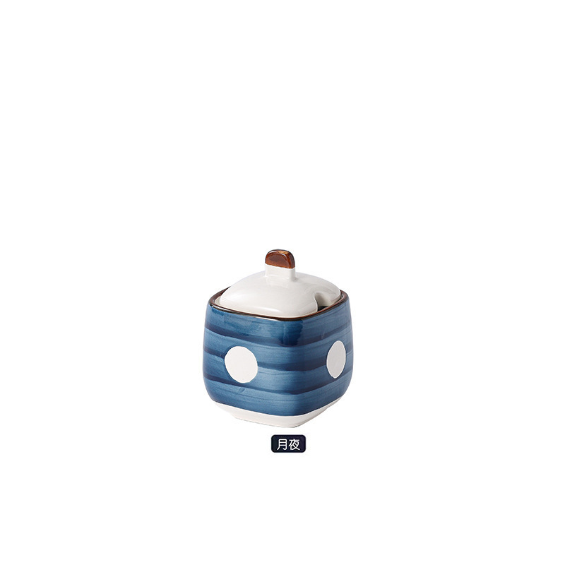 缶陶磁器唐辛子油箱油瓶日本式蓋付き家庭用調味料キッチン調味料缶調味料箱塩缶鶏精|undefined