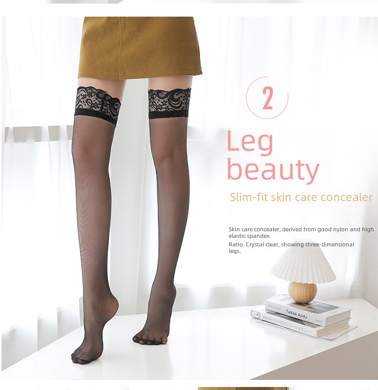 Europe et États-Unis chaussettes sexy au genou bas antidérapants bas chaussettes cuisses chaussettes hautes fines femmes usine directe en gros Yiwu_voghion.com