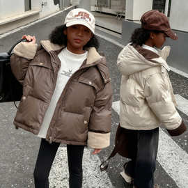 女童棉袄韩系羽绒棉服2026新款洋气儿童冬季保暖外套中大童装棉衣