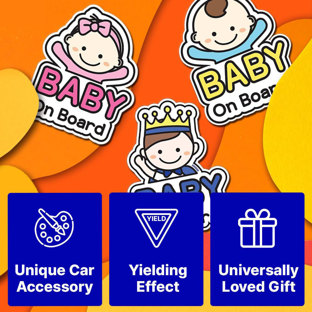 Autoaufkleber „Baby an Bord“ Warnaufkleber für die Windschutzscheibe_voghion.com