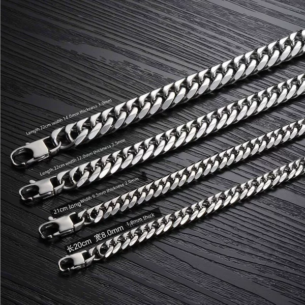 Europe and the United States new hot selling men's love all-match stainless steel men's bracelet personality charm ins square buckle bracelet