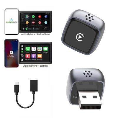 Navigation Auto Two-In-One Portable – Simsiz CarPlay və Android Auto - k17a-gun-gray-overseas-version-extension-cord