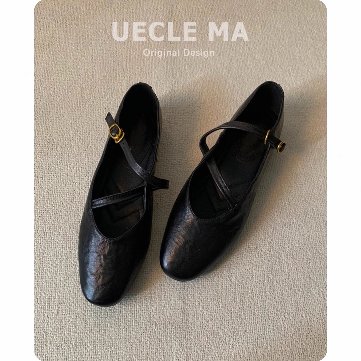 Cowhide Version ~ French Style Single-layer Shoes Women's Flat 2025 New Super Soft Comfortable Evening Ballet Shoes Vintage Mary Jane Shoes