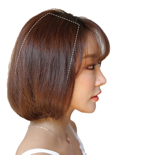 Ooshu Human Hair Invisible Wigs Top Hair Piece Side Enhancer Thickening Root Lifting Hair Extension