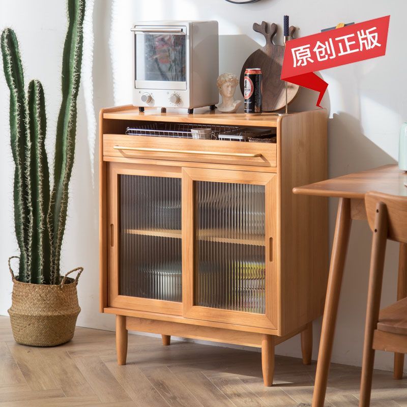 北欧实木餐边柜家用客厅收纳储物柜现代小户型茶水柜一体厨房橱柜|undefined