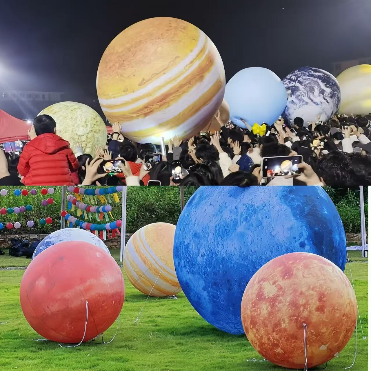 充气球大型气模八星发光月球模型商场婚礼PVC充气星球