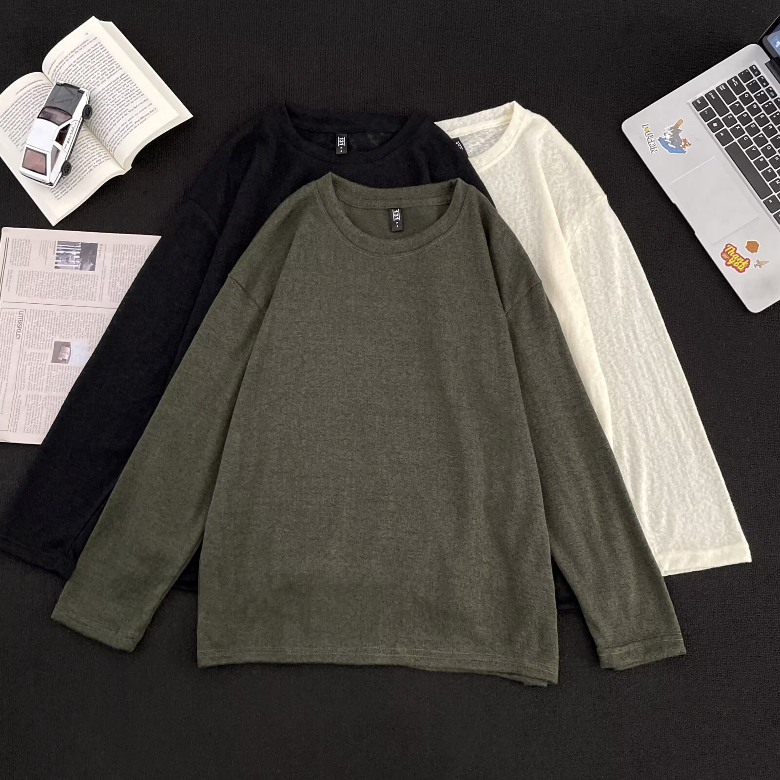 Men's Knitted Jacquard Hoodie Long Sleeved Loose Trendy Pullover_voghion.com