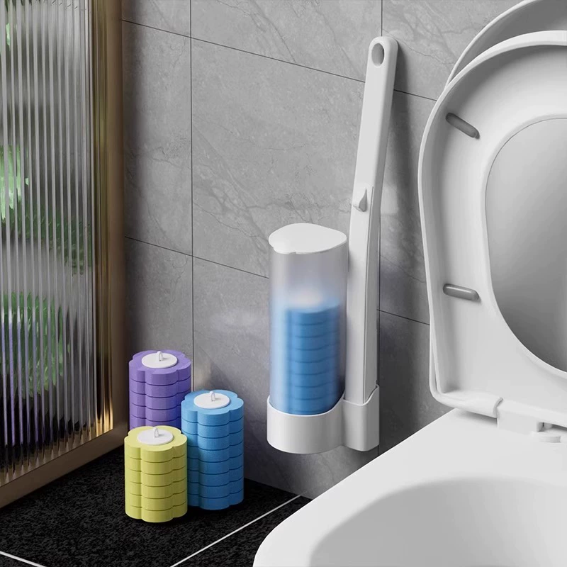 Disposable toilet, changeable brush, hygienic set
