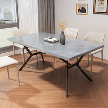 北欧轻奢餐桌椅组合现代简约家用可拉伸小户型客厅长方形吃饭桌子