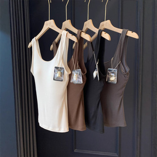 Silk Fairy Inner Wear! Mulberry Silk Seamless One-Piece Chest Pad Camisole Inner Wear 25 Early Spring New 600208