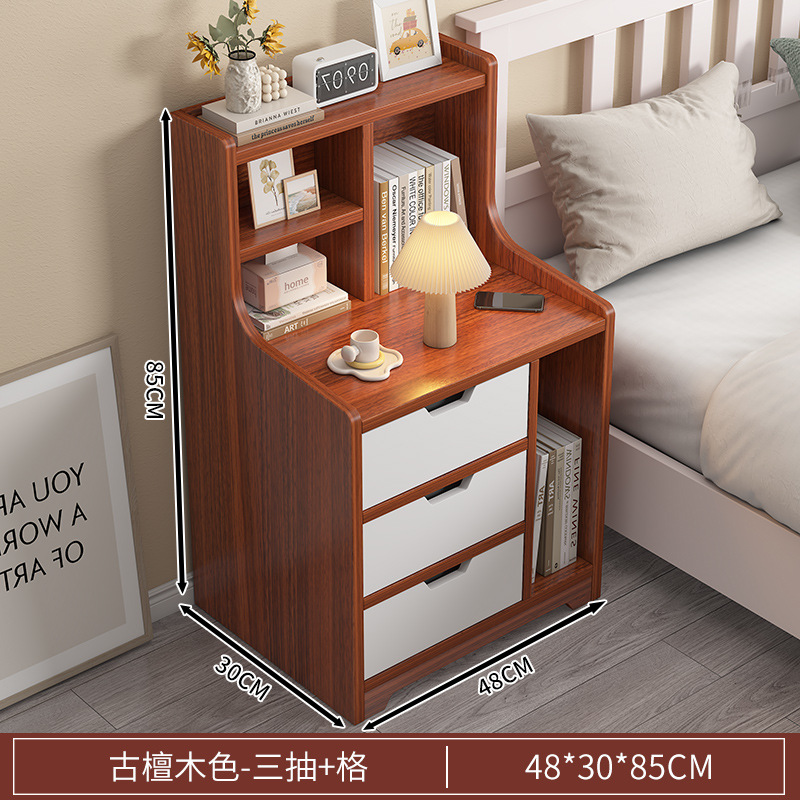 Mesa de cabecera simple y moderna cabecera multicapa de almacenamiento armario especial simple y multifuncional de ensamblaje de dormitorio cabecera de cama