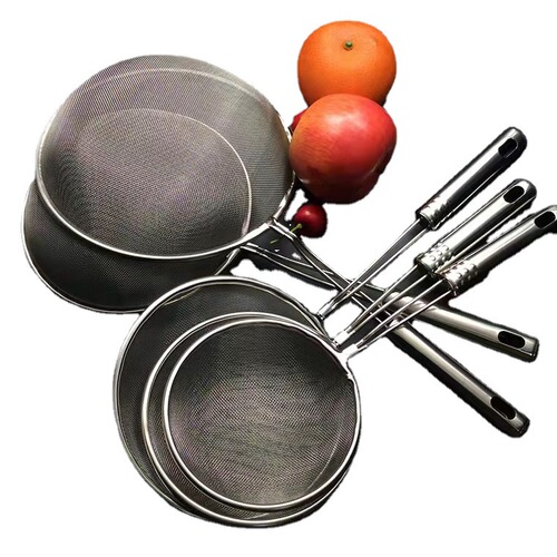 Factory price wholesale stainless steel wide edge filter frying net oil leakage flour sieve fine sieve soy milk filter oil separator