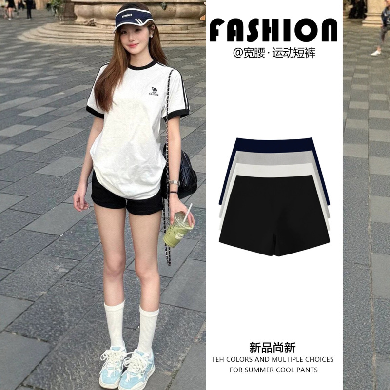 Black Sports Shorts for Women, Summer 2026 New Style, High-Waisted, Slimming, Petite, Hot Girl Fitness Hip-Hugging Hot Pants Black Sports Shorts for Women, Summer 2026 New Style, High-Waisted, Slimming, Petite, Hot Girl Fitness Hip-Hugging Hot Pants
