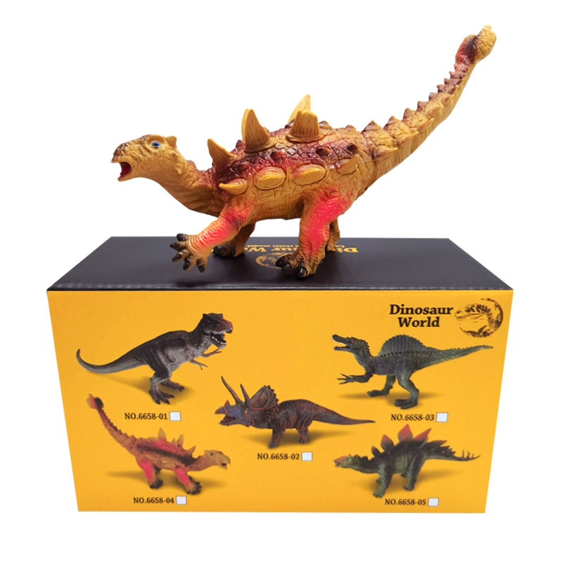 Juguetes de dinosaurios de plástico blando para niños, nuevo modelo de set de dinosaurios de simulación.