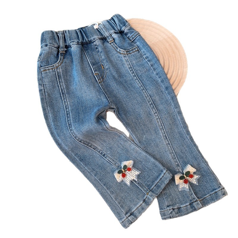 Jeans para niñas primavera y otoño 2026 jeans delgados para niñas jeans elásticos para niñas image 5