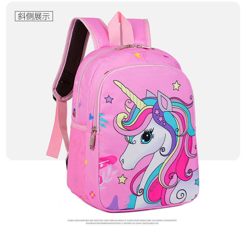 Comercio exterior kindergarten schoolbag 2-6 años de edad gran capacidad Unicorn Girl mochila de primer grado