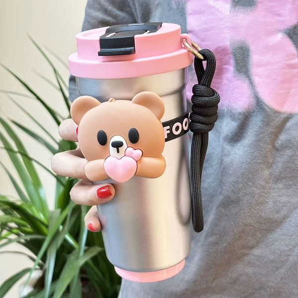 Hug Bear Coffee Cup-Pink