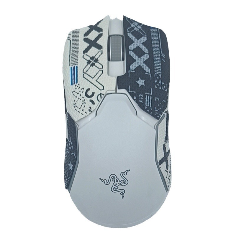 Adecuado para la versión con cable de Thunder Snake Viper 8K versión inalámbrica Ultimate mouse etiqueta antideslizante con estampado de veneno Mini etiqueta antideslizante