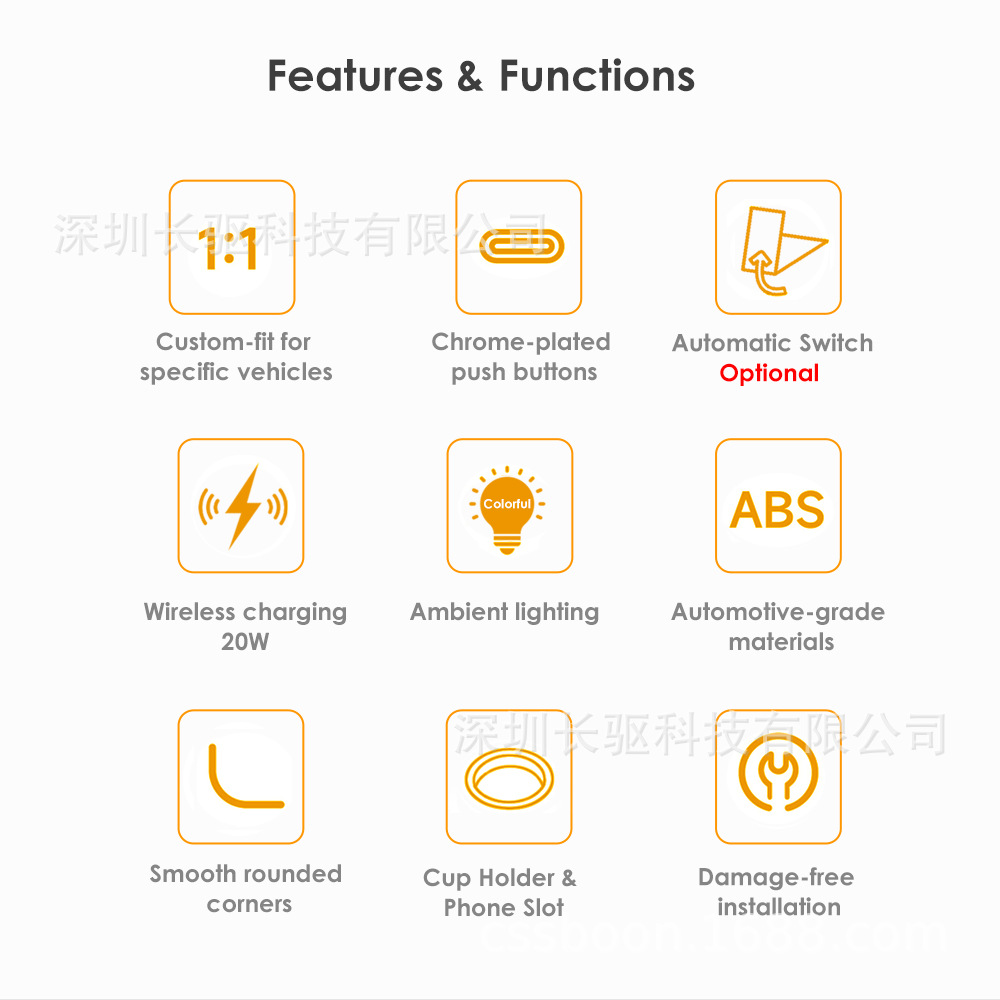 Rear-seat electric folding table suitable for Tesla Model 3/Y/YL/with wireless charging and ambient lighting