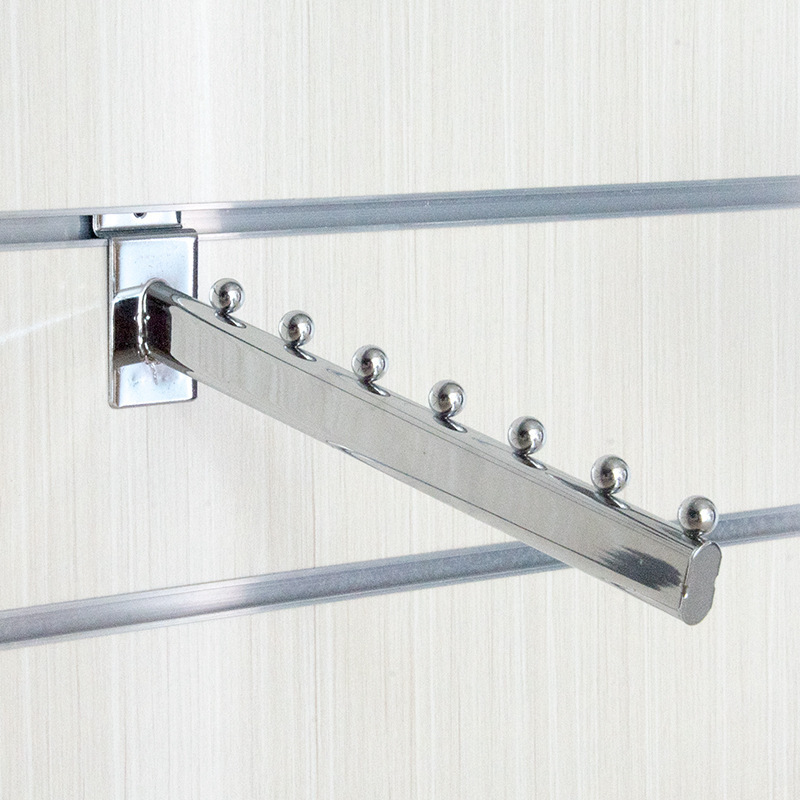 Fábrica de Foshan de alta calidad galvanizado galvanizado tubo de ranura circular gancho con cuentas tubo cuadrado gancho 5 perlas 7 perlas estante gancho de ropa