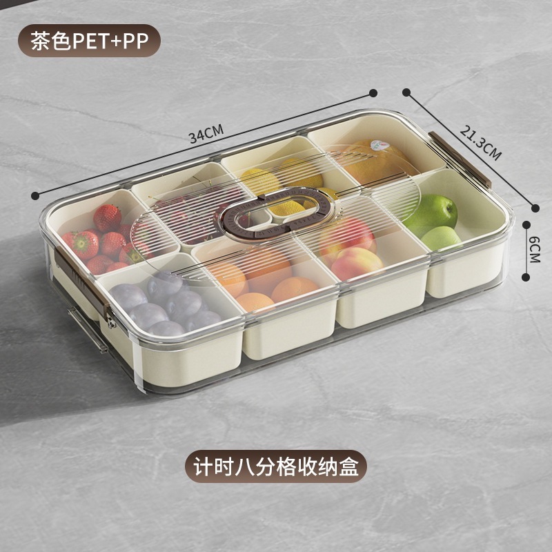 冷蔵庫用密閉プラスチック調味料収納ボックス、透明ボックス、家庭用多格子プラスチックボックス、食品グレードのキッチン用|undefined
