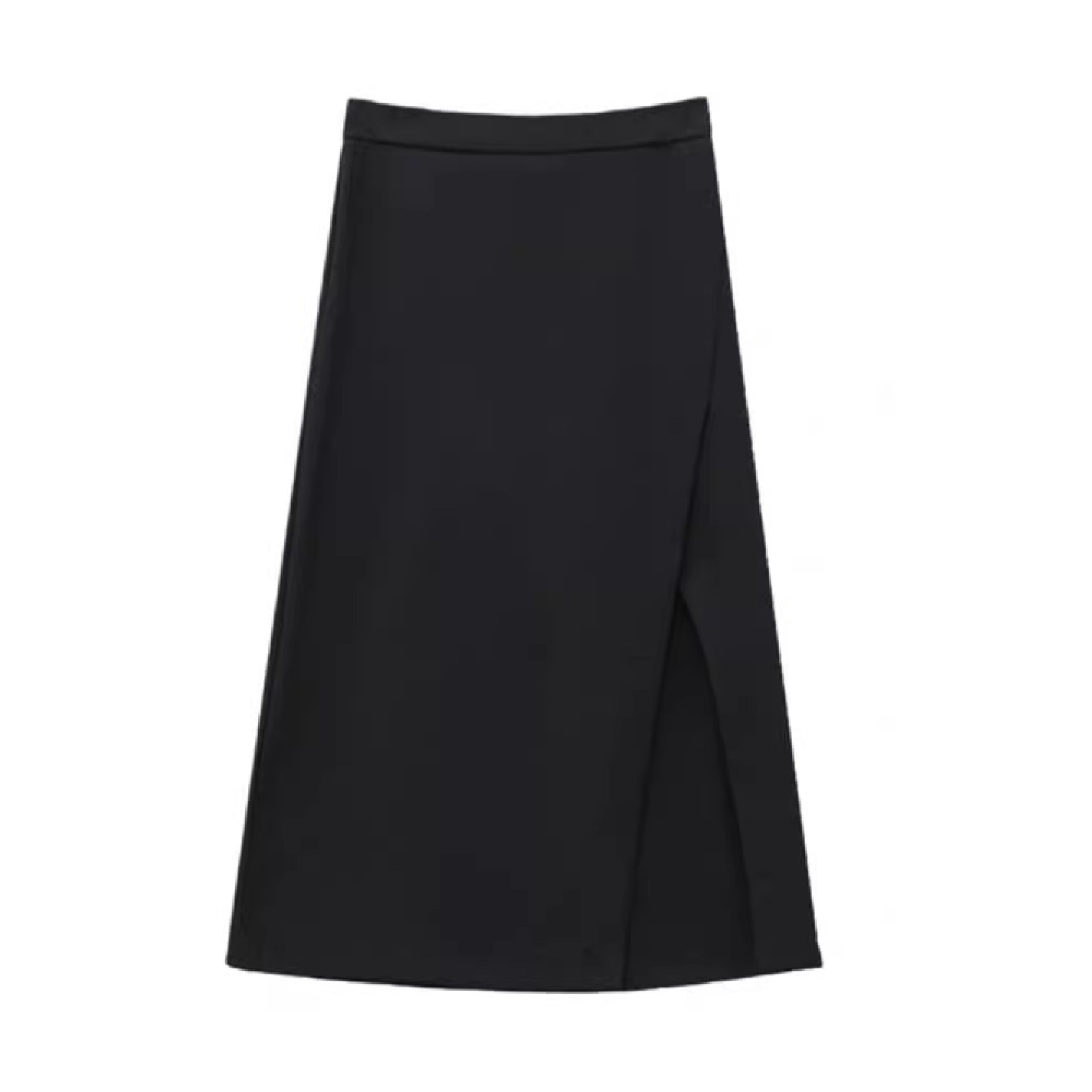 Design Sense Split Lining Hip Skirt Women's 2024 Summer New High Waist Slimming A- line Skirt Fashion One-step Skirt