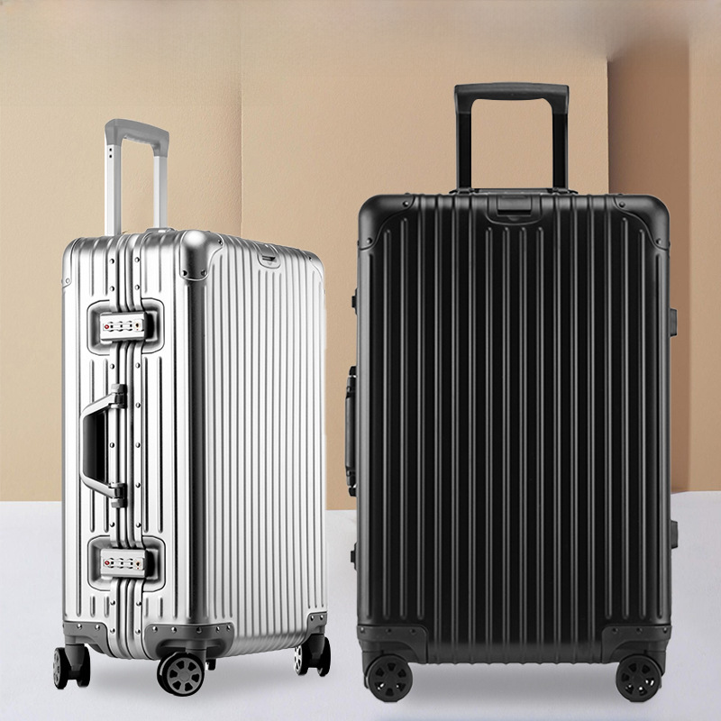 Aluminum magnesium alloy box Pinghu all-aluminum trolley case metal box aluminum frame luggage wholesale 24 inch suitcase business