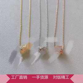 四叶草滚筒万花筒项链精工版时尚百搭露珠吊坠锁骨链工厂直销