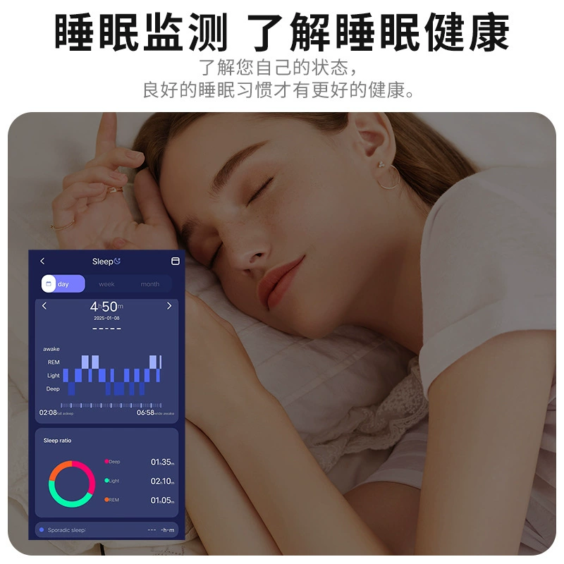 Emotional waterproof smart ring, tracks heartbeat, monitors oxygen level, R03 model, bluetooth