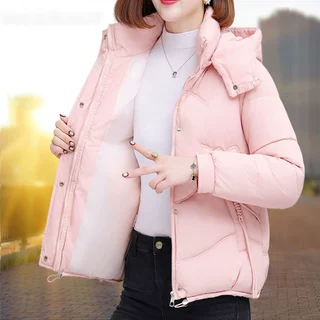TEMU加厚棉衣棉服女短款2025年新款冬季大码女装保暖棉袄外套外贸