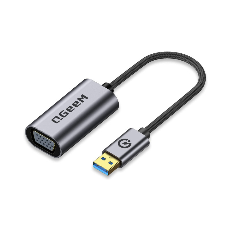 QGeeM USB 3.0 to VGA adapter multi monitor video converter compatible monitor projector