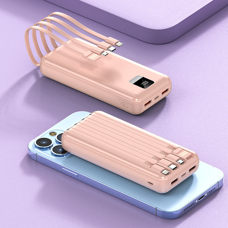 fuente de alimentación móvil de gran capacidad para teléfonos móviles 2w miliamperios pantalla digital de carga rápida con cuatro líneas suministro de proveedores de carga