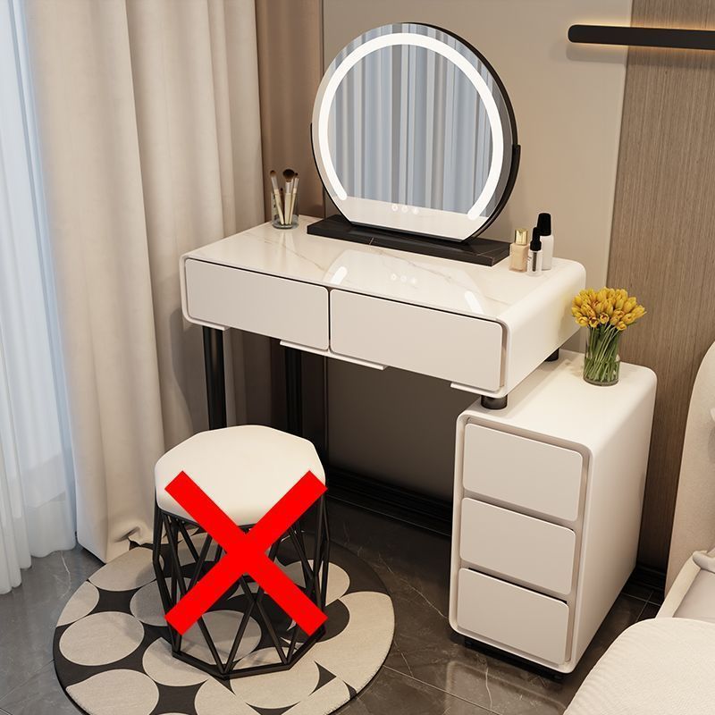 H5-화이트 80 테이블+캐비닛+스마트거울(스툴 제외)