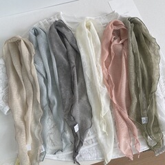新型の薄い純色の暗い紋様の三角巾の夏の装飾の小さいシルクの巾の女性の百合の韓国版の頭巾のヘアバンドの学生