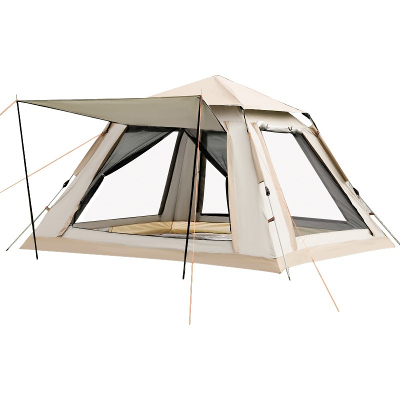 Tienda de campaña al aire libre totalmente automática para 3-4 personas, playa, apertura rápida, plegable, doble, impermeable, equipo de Camping portátil