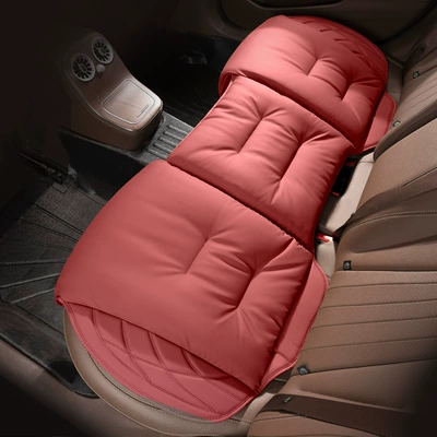 Seasons Car Seat Cover Cushion, Seat cushion, seat cover - s-type-anti-fouling-leather-volcanic-red-rear-row-leaflet